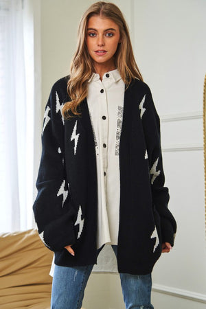 
            
                Load image into Gallery viewer, Thunder &amp;amp; Lightning Sweater Cardigan
            
        