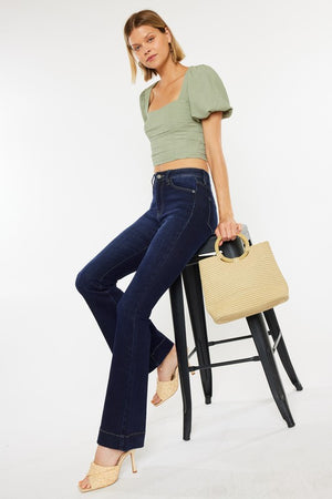 Rita High Rise Dark Wash Flare