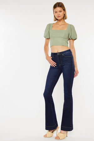 Rita High Rise Dark Wash Flare