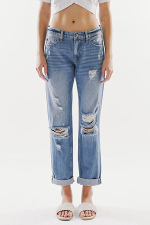 
            
                Load image into Gallery viewer, Mid Rise Classic Boyfriend Jeans
            
        