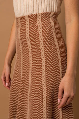 
            
                Load image into Gallery viewer, Herringbone Stripe Sweater Skirt
            
        