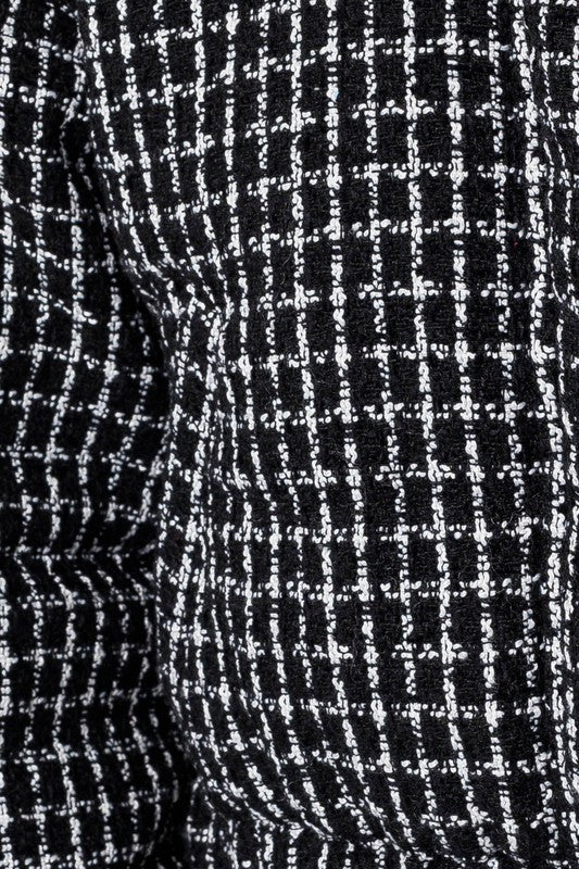 
            
                Load image into Gallery viewer, Elevated Tweed Crop Puffer Jacket
            
        