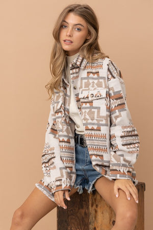 
            
                Load image into Gallery viewer, Aztec Western Shacket
            
        
