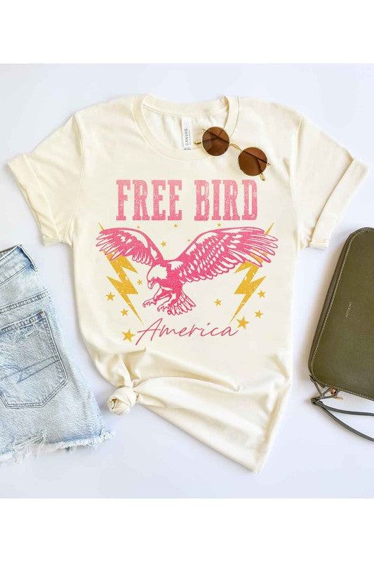 FREE BIRD AMERICA GRAPHIC TEE / T-SHIRT
