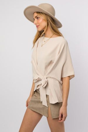 
            
                Load image into Gallery viewer, 3/4 Sleeve Side Tie Top
            
        