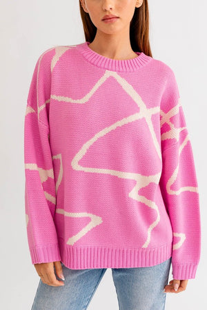 
            
                Load image into Gallery viewer, Kudrow Abstract Sweater
            
        