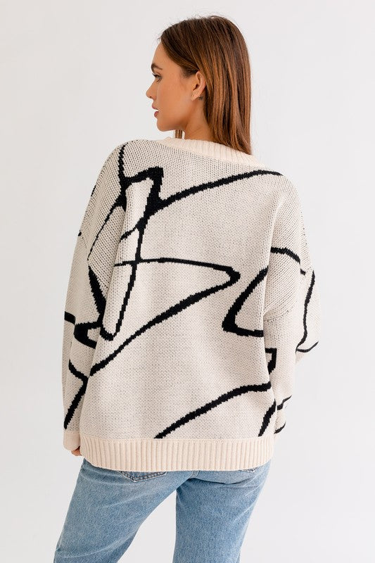 
            
                Load image into Gallery viewer, Kudrow Abstract Sweater
            
        