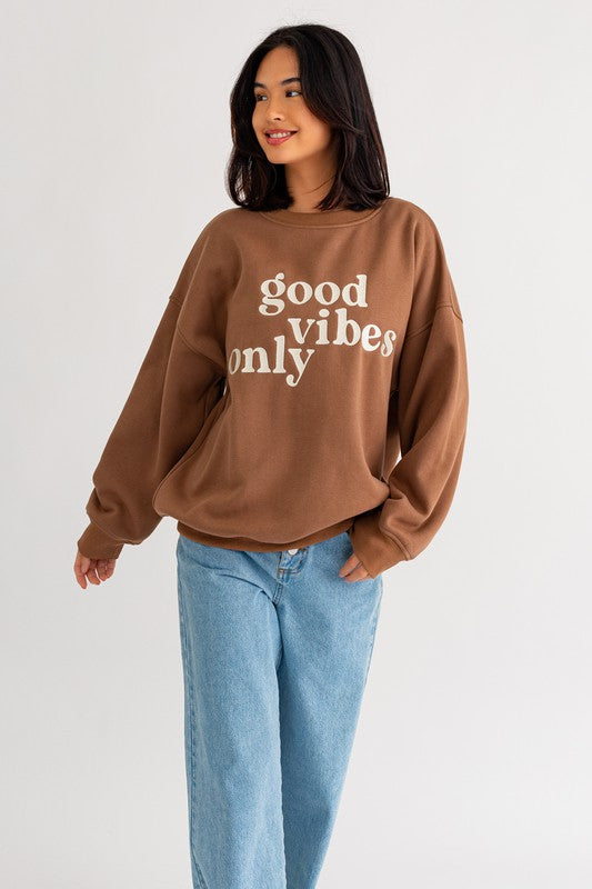 Good Vibes Only Oversized Sweatshirt