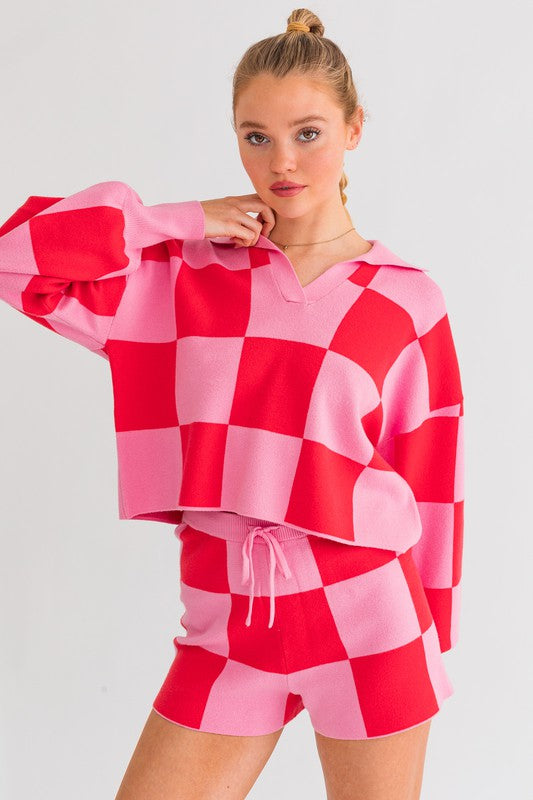 Checkered Love Pullover