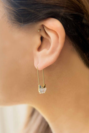 Sparkling Pin Hook Earrings