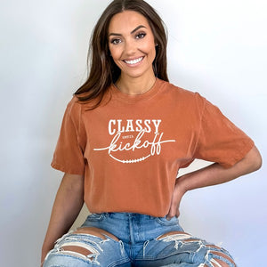 
            
                Load image into Gallery viewer, Classy Until Kickoff Garment Dyed Tee
            
        