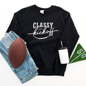Classy Until Kickoff Graphic Sweatshirt