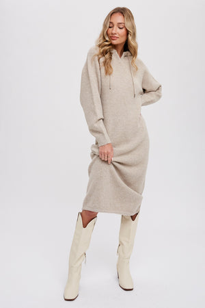 Averie Hoodie Shift Sweater Dress
