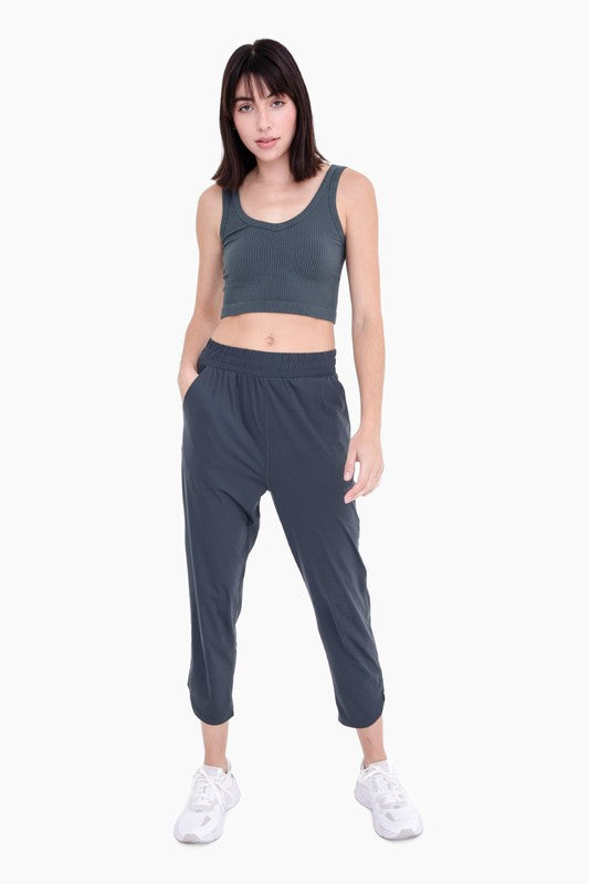 
            
                Load image into Gallery viewer, Athleisure Joggers with Curved Notch Hem
            
        