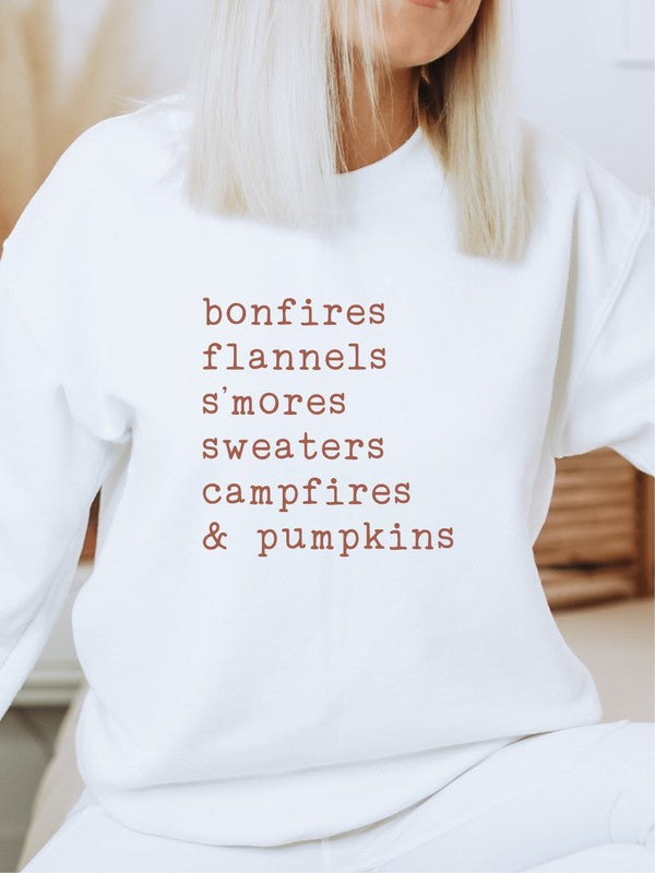 Bonfires Flannels S'mores Sweatshirt