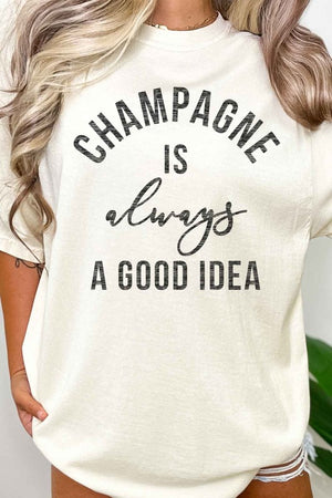 
            
                Load image into Gallery viewer, CHAMPAGNE IS ALWAYS A GOOD IDEA OVERSIZED TEE
            
        