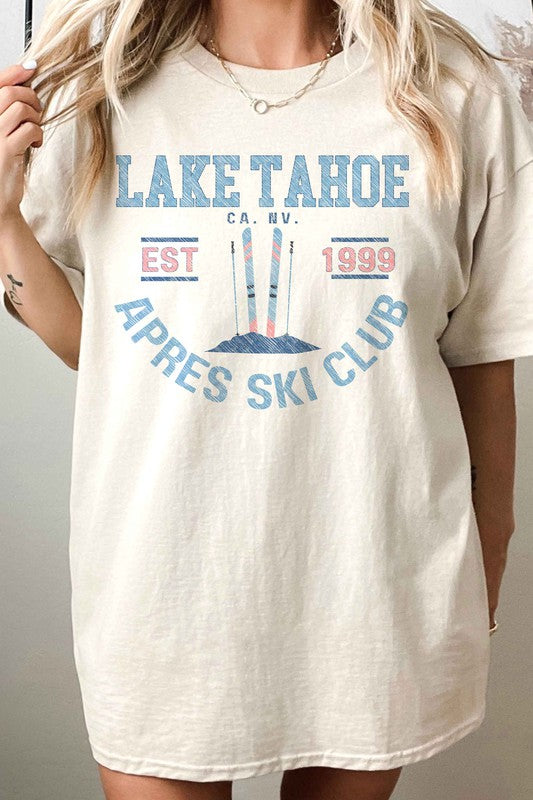 
            
                Load image into Gallery viewer, LAKE TAHOE APRES SKI CLUB OVERSIZED GRAPHIC TEE
            
        