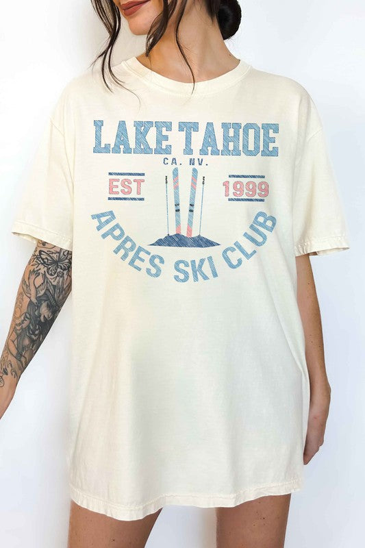 
            
                Load image into Gallery viewer, LAKE TAHOE APRES SKI CLUB OVERSIZED GRAPHIC TEE
            
        