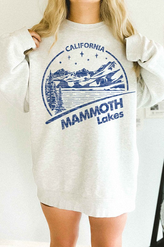 
            
                Load image into Gallery viewer, MAMMOTH LAKES CALIFORNIA OVERSIZED SWEATSHIRT
            
        