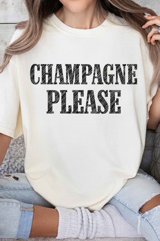 
            
                Load image into Gallery viewer, CHAMPAGNE PLEASE GRAPHIC TEE
            
        
