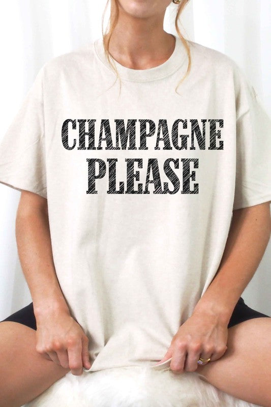 
            
                Load image into Gallery viewer, CHAMPAGNE PLEASE GRAPHIC TEE
            
        