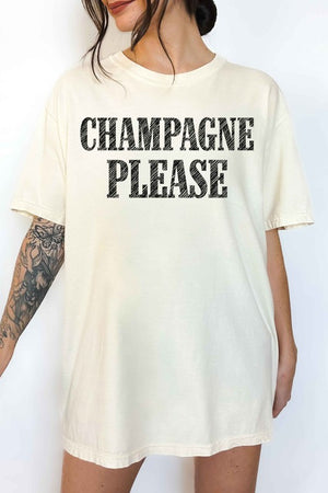
            
                Load image into Gallery viewer, CHAMPAGNE PLEASE OVERSIZED TEE
            
        