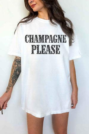 
            
                Load image into Gallery viewer, CHAMPAGNE PLEASE OVERSIZED TEE
            
        