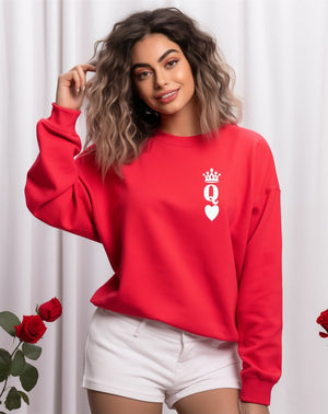 
            
                Load image into Gallery viewer, Queen of Hearts Valentine Sweatshirt
            
        