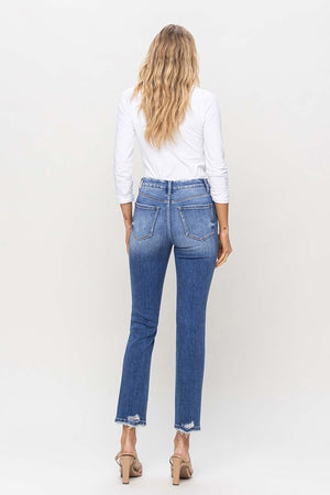High Rise Slim Straight Jeans