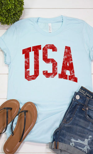 
            
                Load image into Gallery viewer, Vintage Varsity USA Tee
            
        