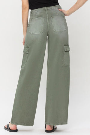 High Rise Utility Cargo Jeans
