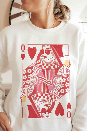 
            
                Load image into Gallery viewer, Champagne Queen Of Hearts Sweatshirt
            
        