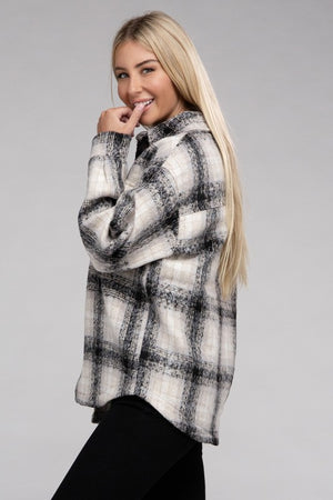 
            
                Load image into Gallery viewer, Cozy Plaid Flannel Shacket
            
        