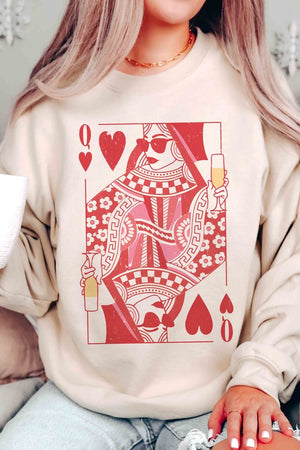 
            
                Load image into Gallery viewer, Champagne Queen Of Hearts Sweatshirt
            
        