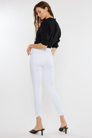
            
                Load image into Gallery viewer, High Rise Hem Detail Ankle Skinny Jeans
            
        