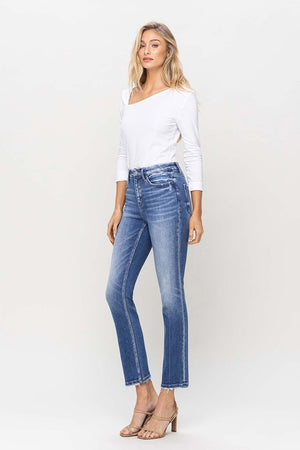 High Rise Slim Straight Jeans
