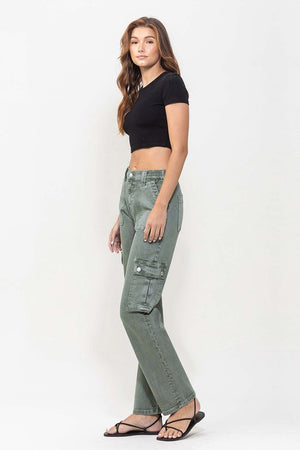
            
                Load image into Gallery viewer, Cargo High Rise Straight Jeans
            
        