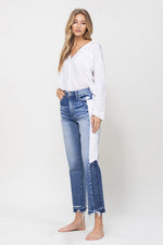 Super High Rise Blocking Pane Jeans