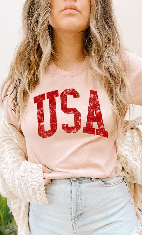 
            
                Load image into Gallery viewer, Vintage Varsity USA Tee
            
        