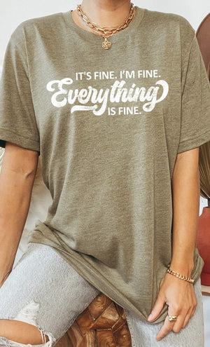 Everything is Fine PLUS SIZE Graphic Tee