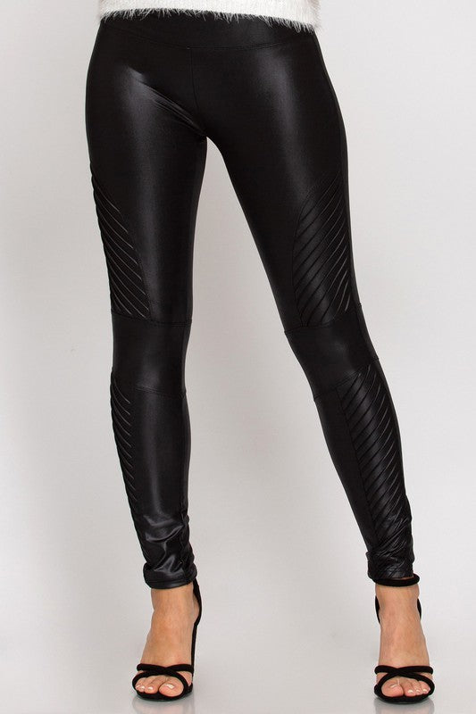 Faux Leather Moto Leggings - ClassyQueen_Boutique