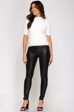 Faux Leather Moto Leggings - ClassyQueen_Boutique