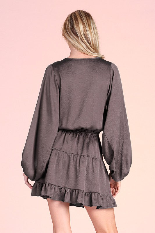 Hammered Satin Dress - ClassyQueen_Boutique