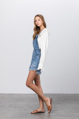 Ellie's Distressed Pinafore - ClassyQueen_Boutique