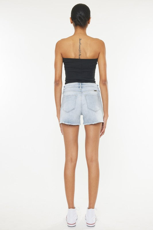 
            
                Load image into Gallery viewer, Hazel High Rise Denim Shorts
            
        
