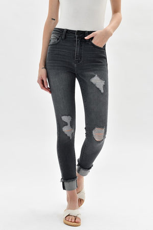 
            
                Load image into Gallery viewer, On Point Cuffed Jeans - ClassyQueen_Boutique
            
        
