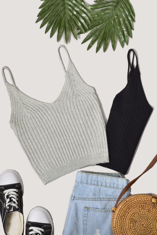 Ribbed Knit Tank - ClassyQueen_Boutique