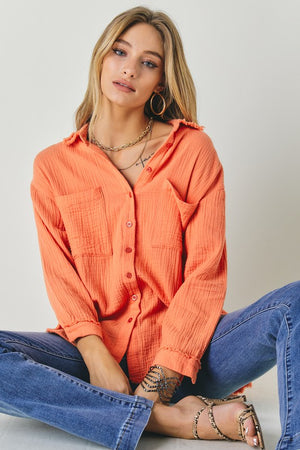 Star Bright Shirt (Orange) - ClassyQueen_Boutique