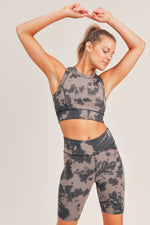 Tie-Dye Cotton Racerback Sports Bra - ClassyQueen_Boutique