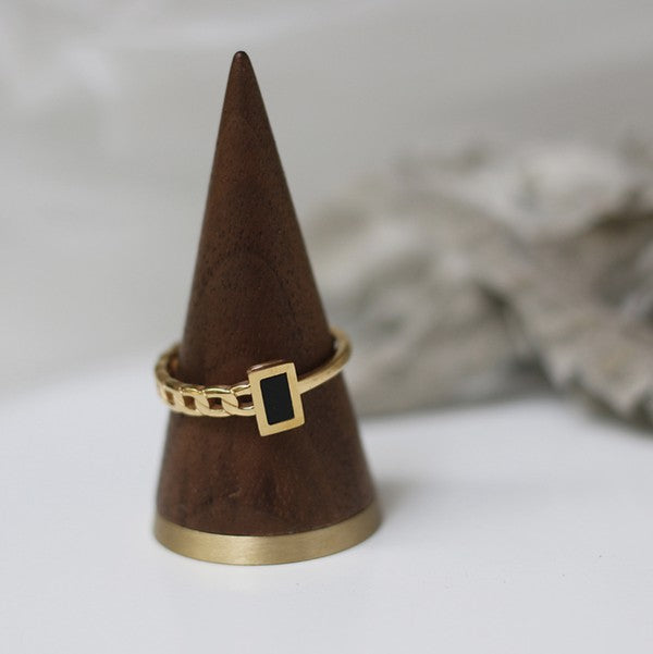 Black Gemstone Ring